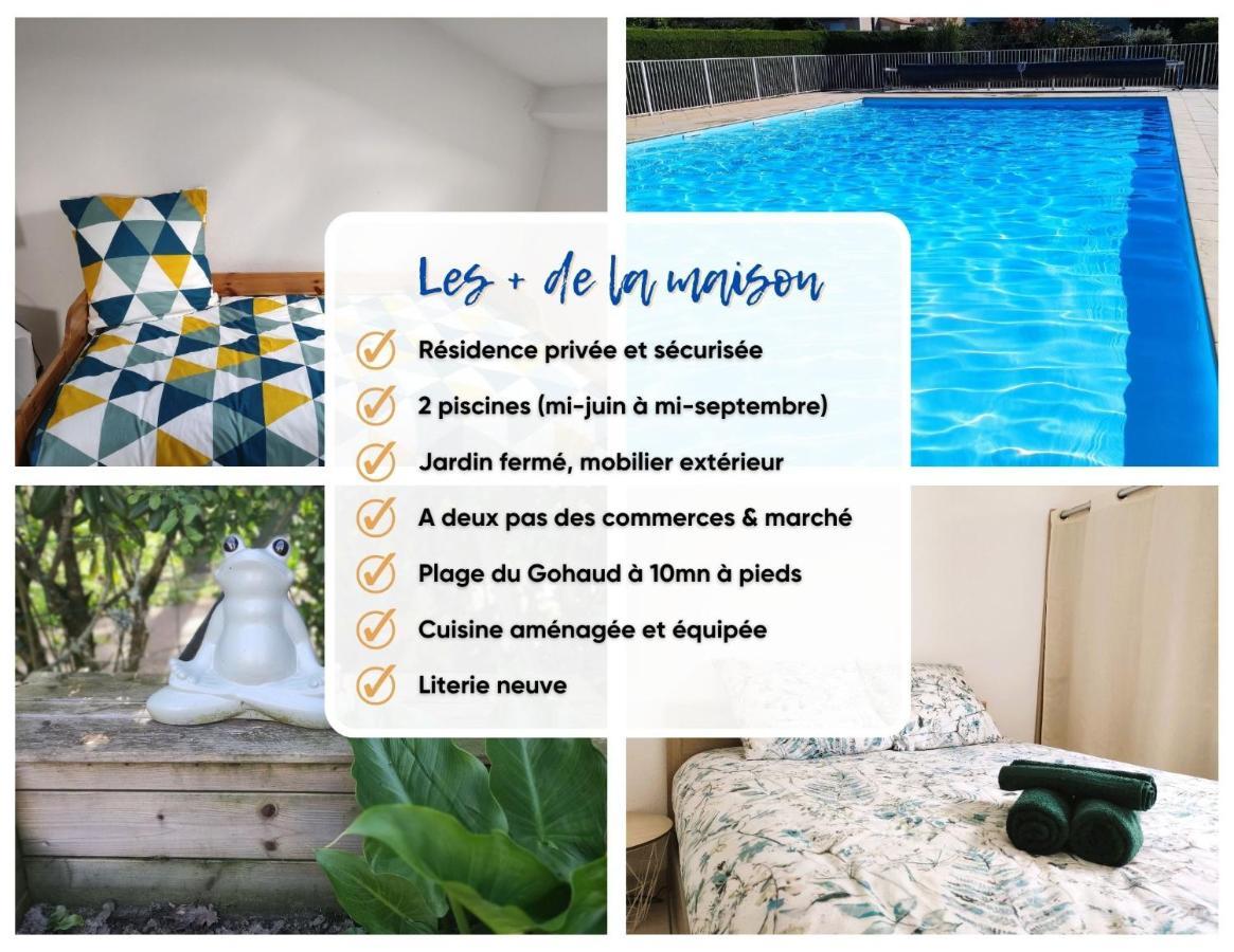 Charmante Maison De Vacances, 4P, Piscines, Proche Gohaud Saint-Michel-Chef-Chef Exterior foto